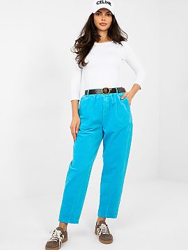 corduroy trousers Italy Moda  Carrot corduroy trousers are a comfortable and stylish proposal for everyday and office stylizations in a casual, relaxed edition. Made from