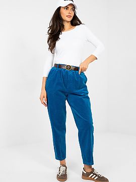 corduroy trousers Italy Moda  Corduroy carrot pants are a comfortable and stylish proposition for everyday and office styling in a casual, relaxed edition. Made of a blen