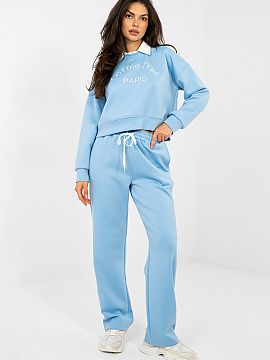 Complete Italy Moda  A tracksuit set consisting of a hoodie and pants is a comfortable proposition for everyday styling in a casual style. Shorter than a standar