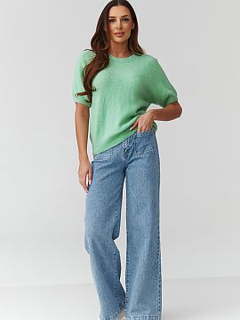 Short sleeve sweater Makadamia