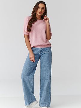 Short sleeve sweater Makadamia