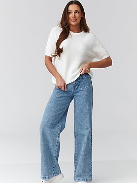 Short sleeve sweater Makadamia