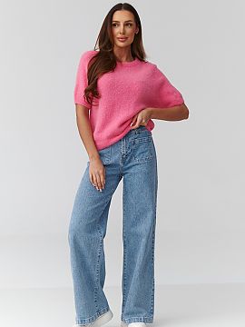 Short sleeve sweater Makadamia