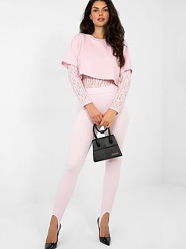 Long leggings Rue Paris  Long leggings with a cuff under the heel are the perfect everyday choice for women who value comfort and style. Made of exceptionally soft b