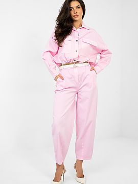 Women's pants Italy Moda  Comfortable and stylish carrot-cut trousers, perfect for everyday, casual stylizations. Made of high-quality cotton with elastane, which ens