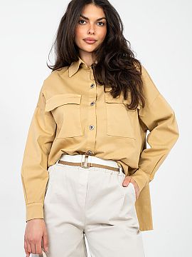 long sleeve shirt Italy Moda  Universal women\'s shirt in a casual style, perfect for everyday styling. Made of comfortable cotton with elastane, it provides comfort and 