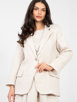 Jacket Rue Paris  An elegant women\'s blazer of standard length, which perfectly combines classic style with a subtle hint of originality. The model stands ou