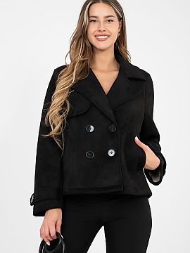 Coat Factory Price  Suede transitional women\'s coat is a stylish proposal in a casual edition, perfect for everyday wear. It will work perfectly in the autumn,