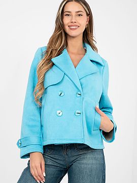 Coat Factory Price  Suede women\'s transitional coat is a stylish proposal in a casual edition, perfect for everyday wear. It will work perfectly in the autumn,