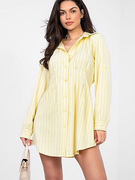 Daydress Rue Paris  An elegant button-down shirt dress is a stylish proposition for women who appreciate classic style with a modern twist. The mini-length, fla