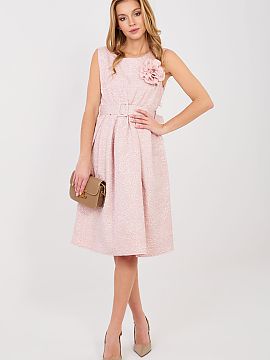 Cocktail dress Rue Paris  Elegant cocktail dress created for special occasions and stylish outings. The flared cut beautifully emphasizes the waist and gives the silh