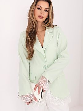 Jacket Factory Price  An elegant women\'s blazer of standard length, designed for women who appreciate timeless style and versatility. The smooth finish model wil
