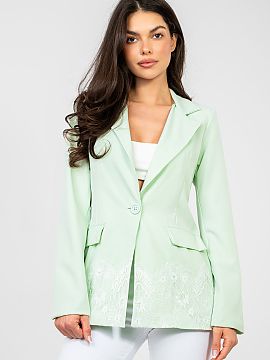 Jacket Factory Price  Elegant women\'s blazer of standard length, designed for women who appreciate timeless style and versatility. The smooth finish model will b