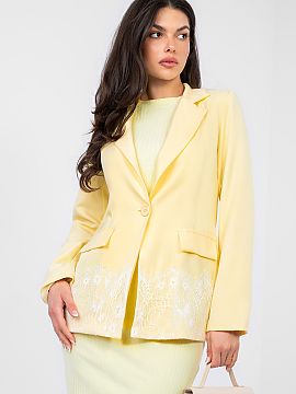 Jacket Factory Price  Stylish women\'s blazer with a timeless, elegant character. The smooth pattern makes the model versatile and easy to style, perfectly matchi