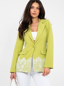 Jacket Factory Price  Stylish women\'s blazer with a timeless, elegant character. The smooth pattern makes the model versatile and easy to style, perfect for pair