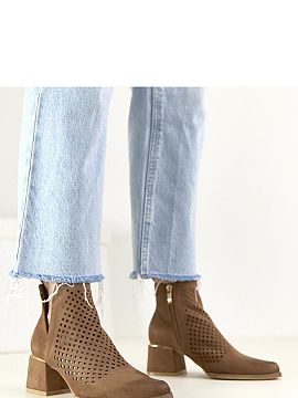Heel boots Solea  Elegant ankle boots in a classic style that will perfectly complement both everyday and more formal outfits. Made of high-quality faux suede