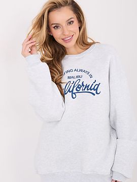 sweatshirt Factory Price  Stylish women\'s sweatshirt with an elongated cut is the perfect choice for women who value comfort and a fashionable look. The dominant pri
