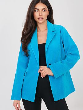 Jacket Rue Paris  Stylish women\'s corduroy blazer in a casual edition, which will work perfectly both in everyday life and at work. A model that combines fre