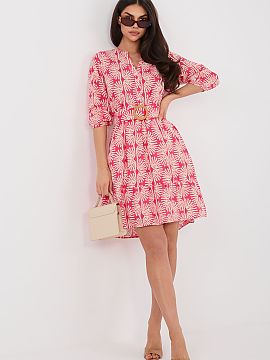 day dress Sublevel  Elegant knee-length dress made of pleasant to the touch, lightweight viscose that beautifully drapes on the silhouette and ensures comfort t