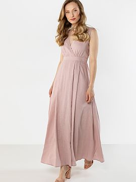 day dress awama  Light and elegant linen maxi dress with a feminine, timeless cut. The wrap V-neck beautifully emphasizes the neck and neckline, and the wais