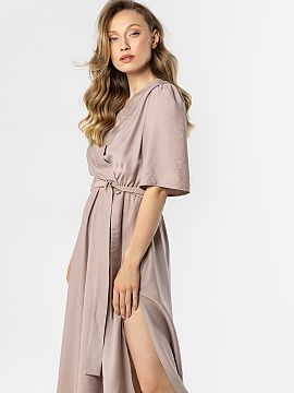 day dress awama  A light midi dress in a wrap style is the perfect choice for everyday and more elegant outings. The V-neck beautifully accentuates the neck 