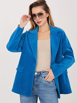 Blazer Rue Paris  Stylish women\'s corduroy blazer in a casual edition, which will work perfectly both for everyday wear and at work. This model combines free