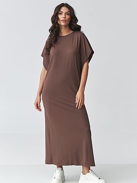 day dress Makadamia  Stylish oversized maxi dress is a perfect combination of comfort and modern minimalism. The loose fit provides freedom of movement, and the 