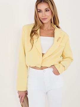 Blazer Italy Moda  A short jacket with an elegant, smooth finish is a stylish proposition for many occasions, from everyday styling, through work, to formal ev