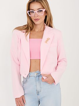 Blazer Italy Moda  A short blazer with an elegant, smooth finish is a stylish proposal for many occasions, from everyday stylizations, through work, to formal 