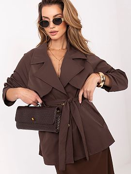Coat Rue Paris  Stylish women\'s trench coat in a casual version, perfect for everyday outings and work. A transitional model that will work well in the aut