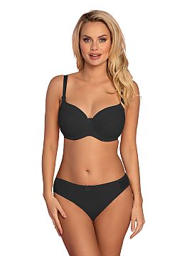 Panties Vena  Classic women\'s panties made of smooth microfiber. In front, on one side lace trim.