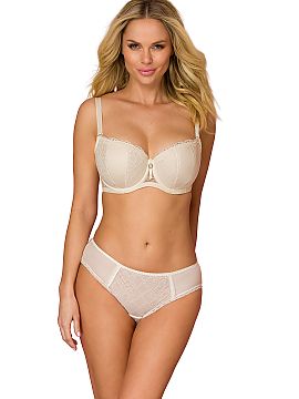 Panties Vena  The briefs are made of smooth microfiber, decorated in the middle part with openwork braid. Back smooth, full so nicely covers the buttocks 