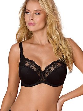 Semi-soft Vena  VB-355 semi-padded bra by VENA, sewn on the new K15 design dedicated especially to women with very large breasts,
The cups have two vertica