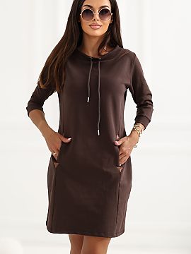 Daydress Rue Paris  Stylish and comfortable sweatshirt dress with a simple cut, perfect for everyday wear. Its minimalist, smooth design fits perfectly into cas