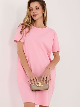 Daydress Rue Paris  Comfortable sweatshirt dress with a simple cut, created for everyday use on warm, summer days. Its minimalist, smooth design makes it univer