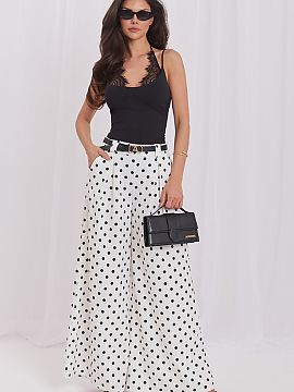 Women trousers Italy Moda  Elegant women\'s palazzo pants are the perfect choice for everyday wear, work, and formal occasions. Made of lightweight and comfortable pol