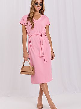 Daydress Rue Paris  Casual summer dress with a simple cut, which will work perfectly both for everyday wear and for work. Made of high-quality cotton and elasta