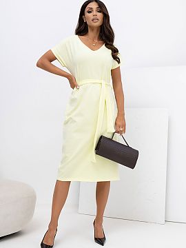 Daydress Rue Paris  Casual summer dress with a simple cut, which will work perfectly for both everyday wear and work. Made of high-quality cotton and elastane b