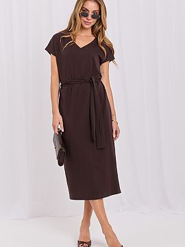 Daydress Rue Paris  Casual summer dress with a simple cut, which will work perfectly for both everyday wear and for work. Made of high-quality blend of cotton a