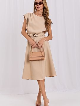 Daydress Italy Moda  Stylish and versatile midi dress, which will be perfect for everyday wear, work, and more elegant meetings. The flared cut beautifully compl