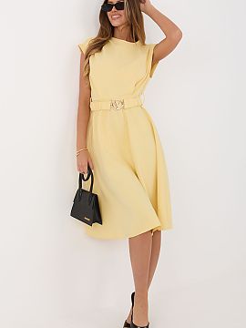 Daydress Italy Moda  Stylish and universal midi dress, which will work perfectly for everyday wear, work, as well as for more elegant meetings. The flared cut be