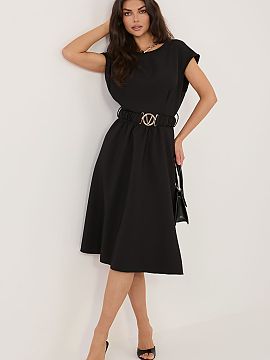 Daydress Italy Moda  Stylish and versatile midi dress, which will work perfectly both for everyday wear, for work, and for more elegant meetings. The flared cut 
