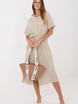 Daydress Italy Moda  Light and comfortable summer shirt dress, which will be perfect for everyday stylizations. The flared cut beautifully fits the silhouette, e