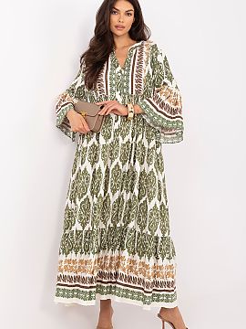 Daydress Italy Moda  Airy summer boho dress that combines freedom, comfort, and a trendy, artistic character. The loose fit ensures full lightness of wear and co