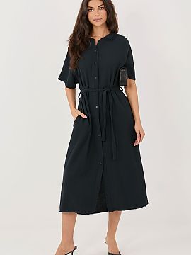 Daydress Italy Moda  Light and comfortable summer shirt dress, which will work perfectly in everyday stylizations. The flared cut beautifully fits the silhouette