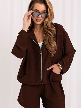 Sweatshirt Rue Paris  Women\'s casual sweatshirt is a perfect combination of comfort, functionality, and timeless style. The smooth cut makes the model blend well