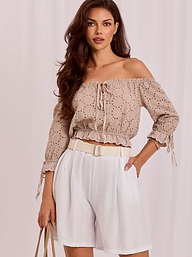 Shorts Rue Paris  Women\'s beach shorts are a comfortable and versatile model that will work well both for everyday wear and during summer vacation. The simpl