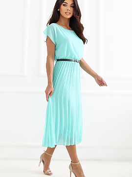 Daydress Rue Paris  An elegant midi dress with a pleated bottom is a perfect combination of feminine style, comfort, and timeless classic. The flared cut beauti