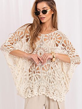 Jumper Factory Price  Women\'s boho-style sweater is a proposal for women who appreciate freedom, naturalness, and a fashionable, casual look. The lacy pattern gi