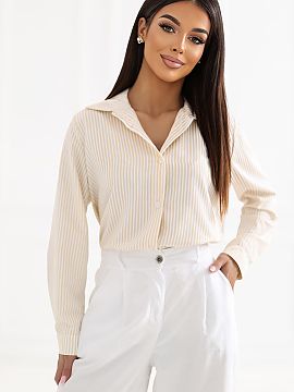 Long sleeve shirt Factory Price  Women\'s shirt in a classic cut in a casual version is a perfect choice for everyday wear and work. The striped pattern gives it a timeless 